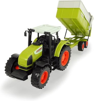 Dickie Toys 203739000 Toys CLAAS Ares Set, großer Traktor mit Anhänger, Kinder