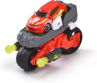 Dickie Toys 2-in-1 Rescue Hybrids Transformator-Fahrzeug Drohnen-Bike - 12 cm