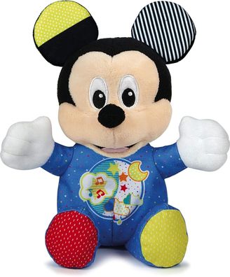 Clementoni 17206 Disney Baby – Mickey Leucht-Plüsch, Kuscheltier für Kleinkinder