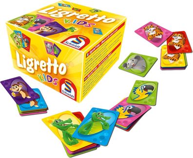 Schmidt Spiele 01403 - Ligretto Kids, Kartenspiel, gelb, für 2 bis 5 Spieler