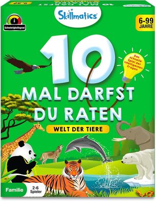 Skillmatics Kartenspiel - 10 Mal darfst du raten Tierreich, Geschenk für Kinder