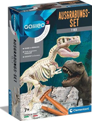 Clementoni Galileo Discovery – Ausgrabungs-Set T-Rex, Spielzeug Kinder Ausgraben