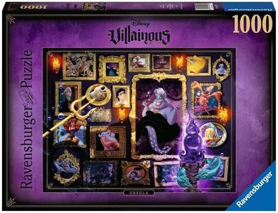 Ravensburger Puzzle 1000 Teile, Disney Villainous Ursula (70 x 50 cm) für Kinder