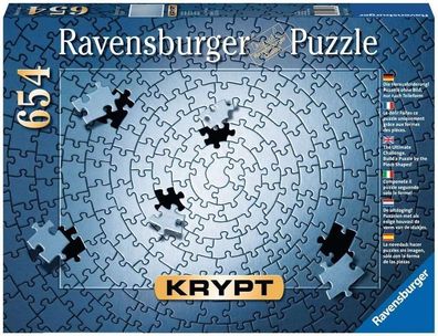 Ravensburger Puzzle 15964 - Krypt Puzzle Silber - Schweres Puzzle für Erwachsene