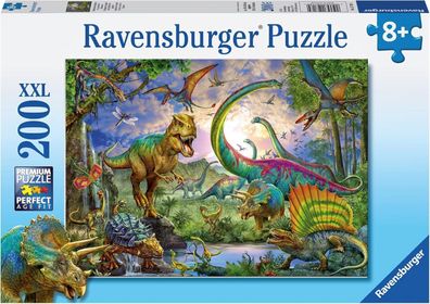 Ravensburger Kinderpuzzle - 12718 Im Reich der Giganten - Dinosaurier-Puzzle