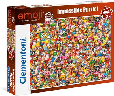 Clementoni 39388 EMOJI – 1000 Teile, Impossible Puzzle, Geschicklichkeits-Spiel