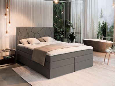 Boxspringbett TRANI 140x200 cm Komplett-Set mit Matratze und Topper