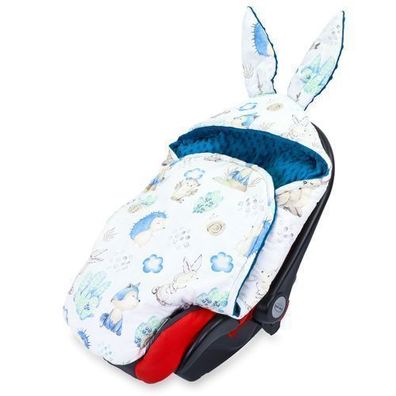 Einschlagdecke Babyschale Winter 80x87 cm - Fußsack Baby Decke für Auto Wintersack Ba