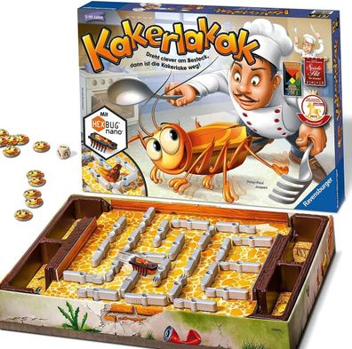 Ravensburger 22212 - Kakerlakak - Kinder-Spiel mit elektronischer Kakerlake