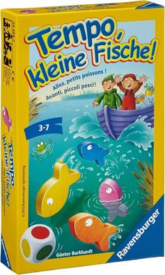 Ravensburger 23334 - Tempo, kleine Fische, Mitbringspiel für 1-6 Spieler, Spiel