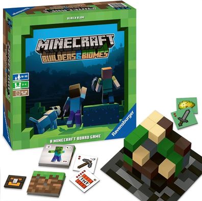 Ravensburger Familien-Spiel 26132 - Minecraft Builders & Biomes, für 2-4 Spieler