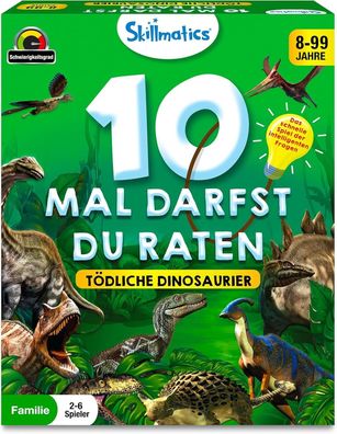 Skillmatics Kartenspiel - 10 Mal darfst du raten Dinos, Geschenk für Kinder