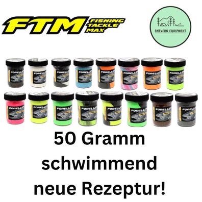 FTM Forellenteig Trout Finder 50 Gramm Teig Paste TFT UV Glitter Schwimmend