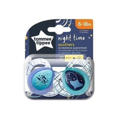 Tommee Tippee Beruhigungsschnuller Night 6-18m, 2 Stk