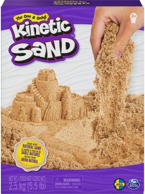 Kinetic Sand 2,5 kg original Kinetic Sand naturbraun, Spielsand für Kinder