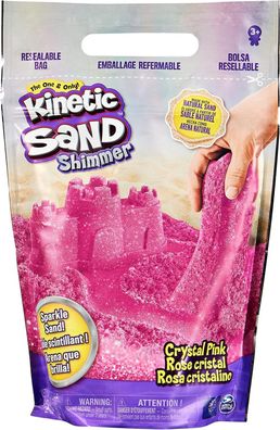 Kinetic Sand Schimmersand Crystal Pink, 907 g - rosa Glitzersand für Kinder