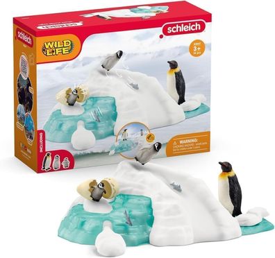 Schleich 42661 Pinguin-Familienspaß, ab 3 Jahren, WILD LIFE - Spielset, 14 Teile