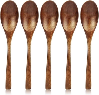 AOOSY Holzlöffel, Löffel Hölzerne Suppenlöffel Set, 20cm Löffel aus Holz Besteck