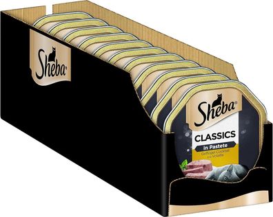 SHEBA Schale Nassfutter Katzen Classics in Pastete mit Geflügel Cocktail 22x 85g