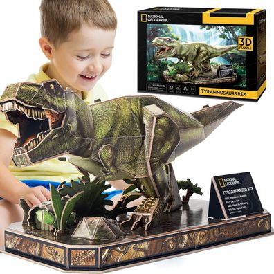 3D Puzzle Dinosaurier Spielzeug Kinderpuzzle, Tyrannosaurus Rex Dino Kinder