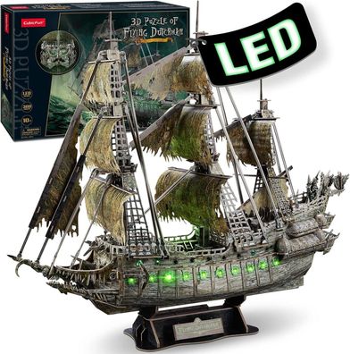 360-tlg. 3D Puzzle LED Fliegenden Holländers Großes Modell-Schiff, Modellbau