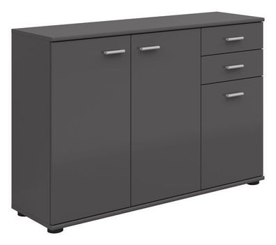 Kommode Noeda Sideboard Schubladenschrank 35 x 106 x 75 , Graphit