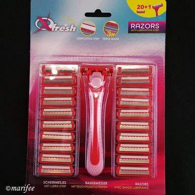 Damen- Rasierer Razors fresh-3-Klingen inkl. 20 Ersatzklingen Art.-Nr. 43046