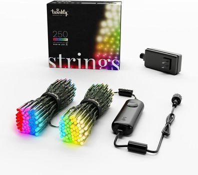 Twinkly Strings LED Lichterkette 250 LEDs App RGB+W 20m Innen- Außenbereich