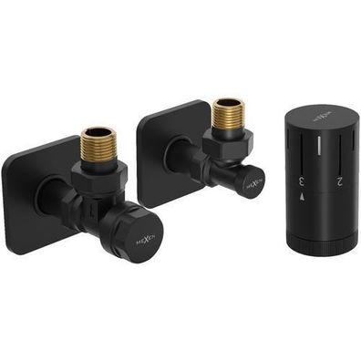 Mexen G05 Thermostat-Set Schwarz, Eckventil mit Abdeckung