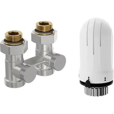 Mexen G03 Thermostat-Set DN50, Nickel, gerade