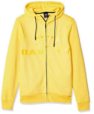 OAKLEY Bark FZ Full Zip Hoodie Jumper Gelb Top Kapuzenpullover Strickjacke