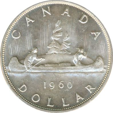 Kanada 1 Dollar 1960 Elizabeth II Silber*