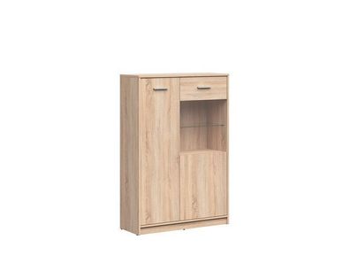 BLACK RED WHITE Vitrinenschrank Nepo Plus | Standvitrine | 34 x 90 x 131,5 cm, Beige