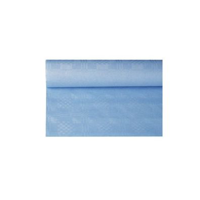 Papstar Papiertischtuch mit Damastprägung 8 m x 1,2 m hellblau | Folie (1 Rolle)