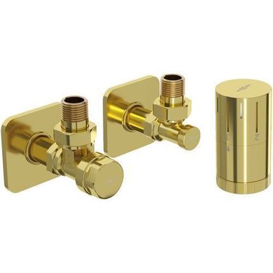 Mexen G05 Thermostat-Set Eck, Gold, Messing, G 1/2"