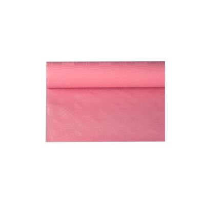 Papstar Papiertischtuch mit Damastprägung 8 m x 1,2 m rosa | Folie (1 Rolle)