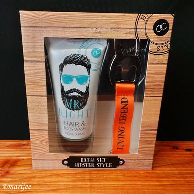 Badeset-Hipster-Style-Geschenkbox, Mr. Right Art.-Nr. 43090