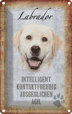 vianmo Blechschild 12x18cm Labrador Hund Deko Geschenk