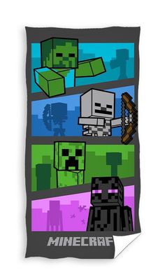 Minecraft Duschtuch Badetuch Strandtuch B70 x 140cm