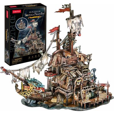 Cubicfun 3D-Puzzle Piratenhafen Tortuga 218 Teile