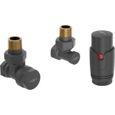 Mexen G00 Thermostat-Set Eckig Anthrazit G 1/2"