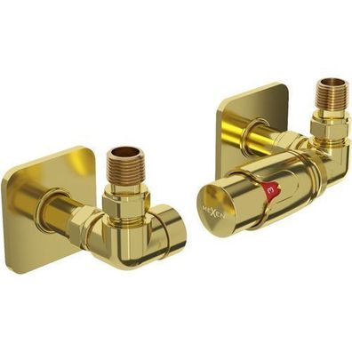 Mexen G00 Thermostat-Set, Gold, Axial, mit Blende