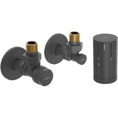 Mexen Thermostat-Set G05 Anthrazit Eckig