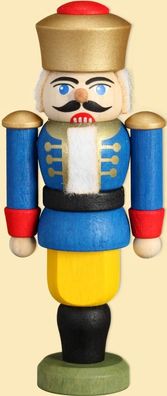 Mini Nußknacker König blau HxBxT = 9x4x3cm NEU Weihnachten Seiffen Nutcracker Nü