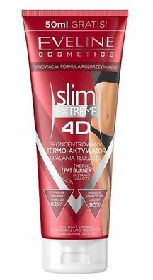 Eveline Slim Extreme 4D Fettverbrennung Anti Cellulite Creme Pflege 250 ml