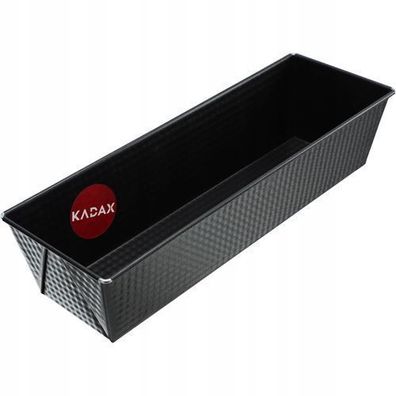 KADAX Rechteckige Backform, Kastenform aus Blech, 35x12x8 cm, Grau