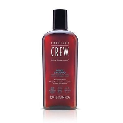 American Crew Detox Shampoo mit Kokosnusspartikeln, 250 ml Reinigung und Entgiftung