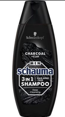 Schauma Men, Aktivkohle Haarshampoo, 400ml