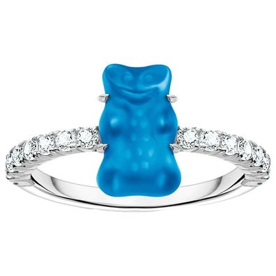 Thomas Sabo - TR2459-052-1 - Ring - 925er Silber - Damen - Goldbär blau