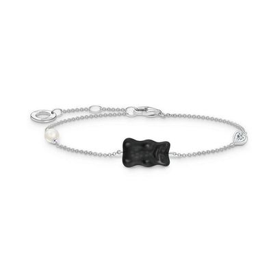 Thomas Sabo - A2151-052-11-L19V - Armband - 925er Silber - Damen - Goldbär schwarz